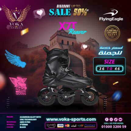 Flying Eagle skate shoes ( X7T REAVER ) Black