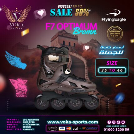 Flying Eagle skate shoes ( F7 OPTIMUM ) Brown